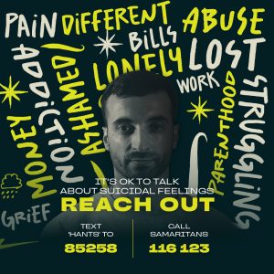 Suicide prevention campaign man